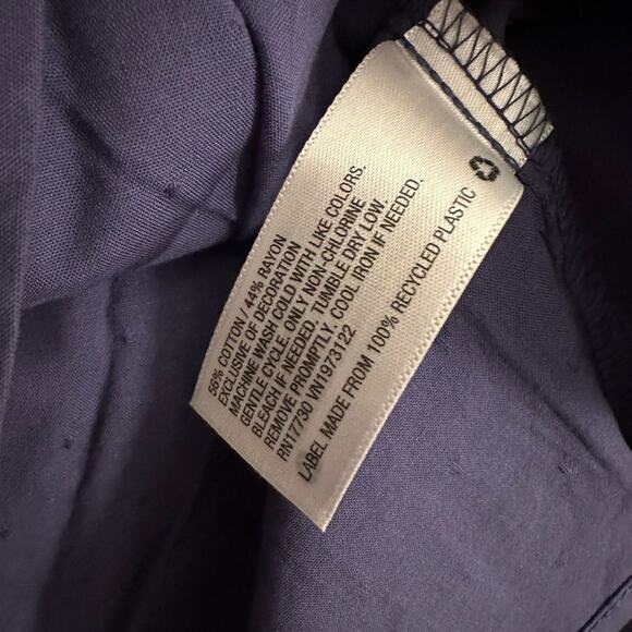 Universal Thread Blue Peasant Top Prairie Blouse Cottagecore Shirt Size M - Picture 6 of 10